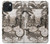 S1681 Dessin steampunk Etui Coque Housse pour iPhone 15