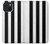 S2297 Noir et blanc rayures verticales Etui Coque Housse pour iPhone 15
