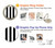 S2297 Noir et blanc rayures verticales Etui Coque Housse pour iPhone 15