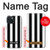S2297 Noir et blanc rayures verticales Etui Coque Housse pour iPhone 15