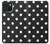 S2299 Noir Pois Etui Coque Housse pour iPhone 15