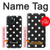 S2299 Noir Pois Etui Coque Housse pour iPhone 15