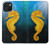 S2444 Hippocampe Monde sous-marin Etui Coque Housse pour iPhone 15