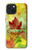 S2523 Canada Feuille d'érable d'automne Etui Coque Housse pour iPhone 15
