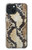 S2703 Serpent Texture Imprimé graphique Peau Etui Coque Housse pour iPhone 15