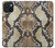 S2703 Serpent Texture Imprimé graphique Peau Etui Coque Housse pour iPhone 15