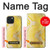 S2713 Serpent jaune imprimé graphique Peau Etui Coque Housse pour iPhone 15