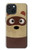 S2825 Mignon raton laveur animé Dessin Etui Coque Housse pour iPhone 15