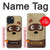 S2825 Mignon raton laveur animé Dessin Etui Coque Housse pour iPhone 15