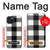 S2842 Noir et blanc Buffle motif de vérification Etui Coque Housse pour iPhone 15