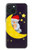 S2849 Mignon Lune Nuit Sleepy Chouette Etui Coque Housse pour iPhone 15