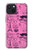 S2885 Paris Rose Etui Coque Housse pour iPhone 15