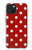 S2951 Rouge Pois Etui Coque Housse pour iPhone 15