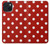 S2951 Rouge Pois Etui Coque Housse pour iPhone 15