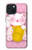 S3025 Rose Maneki Neko chat chanceux Etui Coque Housse pour iPhone 15