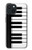 S3078 Noir et blanc Clavier de piano Etui Coque Housse pour iPhone 15