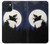 S3289 Cochon Volant Pleine Lune Nuit Etui Coque Housse pour iPhone 15