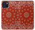 S3355 Motif Bandana Rouge Etui Coque Housse pour iPhone 15