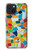 S3391 Art abstrait carreaux de mosaïque graphique Etui Coque Housse pour iPhone 15