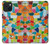S3391 Art abstrait carreaux de mosaïque graphique Etui Coque Housse pour iPhone 15