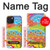 S3407 hippie Art Etui Coque Housse pour iPhone 15