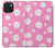 S3500 Motif floral rose Etui Coque Housse pour iPhone 15