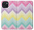 S3514 Arc en ciel Zigzag Etui Coque Housse pour iPhone 15