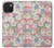 S3688 Motif d'art floral floral Etui Coque Housse pour iPhone 15