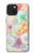 S3705 Fleur florale pastel Etui Coque Housse pour iPhone 15