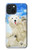 S3794 Ours polaire arctique amoureux de la peinture de phoque Etui Coque Housse pour iPhone 15