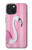 S3805 Flamant Rose Pastel Etui Coque Housse pour iPhone 15