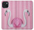 S3805 Flamant Rose Pastel Etui Coque Housse pour iPhone 15