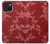 S3817 Motif de fleurs de cerisier floral rouge Etui Coque Housse pour iPhone 15