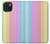 S3849 Couleurs verticales colorées Etui Coque Housse pour iPhone 15