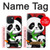 S3929 Panda mignon mangeant du bambou Etui Coque Housse pour iPhone 15