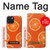 S3946 Motif orange sans couture Etui Coque Housse pour iPhone 15