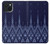 S3950 Motif textile thaïlandais bleu Etui Coque Housse pour iPhone 15