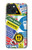 S3960 Collage d'autocollants de signalisation de sécurité Etui Coque Housse pour iPhone 15