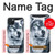 S0123 Loup blanc Etui Coque Housse pour iPhone 15 Plus