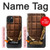S0270 chocolat Etui Coque Housse pour iPhone 15 Plus