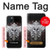 S1434 Crâne Tatouage Motard Aile Etui Coque Housse pour iPhone 15 Plus