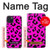S1850 Motif rose Léopard Etui Coque Housse pour iPhone 15 Plus