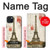 S2108 Tour Eiffel de Paris Carte postale Etui Coque Housse pour iPhone 15 Plus