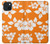 S2245 Hawai Hibiscus Motif orange Etui Coque Housse pour iPhone 15 Plus