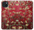 S2414 Rouge Fleur amandier Van Gogh Etui Coque Housse pour iPhone 15 Plus