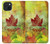 S2523 Canada Feuille d'érable d'automne Etui Coque Housse pour iPhone 15 Plus