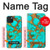 S2688 Aqua Copper Turquoise Graphic Gemme Etui Coque Housse pour iPhone 15 Plus