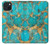 S2906 Aqua Turquoise Pierre Etui Coque Housse pour iPhone 15 Plus