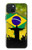 S2981 Brésil Football Football Etui Coque Housse pour iPhone 15 Plus