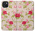 S3037 Jolie Flora Rose Cottage Etui Coque Housse pour iPhone 15 Plus